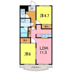 ハイツエクセルKの物件間取画像